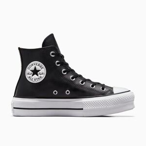 Chuck Taylor All Star Lift Platform Leather shoes in black/white